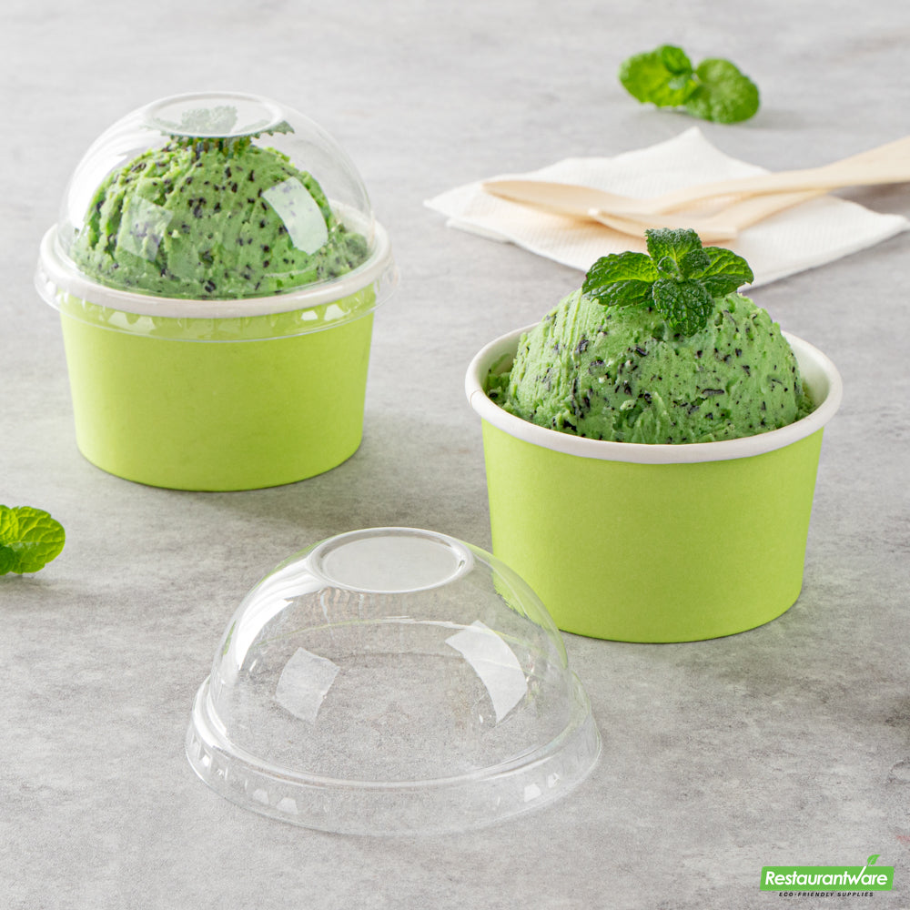 Wholesale Restaurantware Coppetta Round Clear Plastic To Go Cup Dome Lid - Fits 5 oz- Bulk