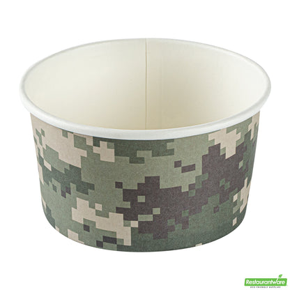 Wholesale Restaurantware 8 Oz Round Camouflage Paper To Go Cup- Bulk