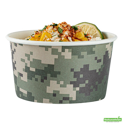 Wholesale Restaurantware 8 Oz Round Camouflage Paper To Go Cup- Bulk