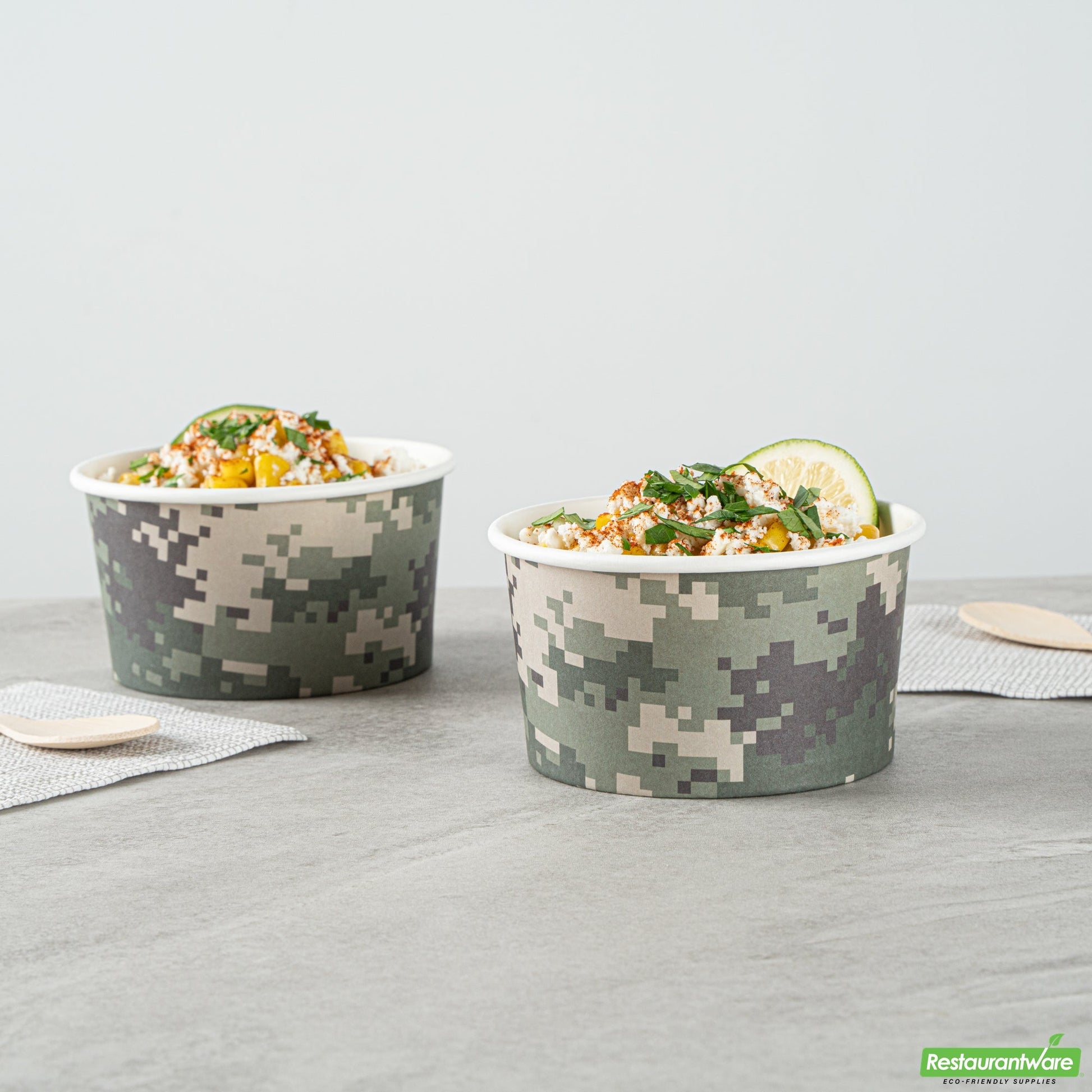 Wholesale Restaurantware 8 Oz Round Camouflage Paper To Go Cup- Bulk