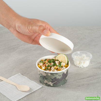 Wholesale Restaurantware 8 Oz Round Camouflage Paper To Go Cup- Bulk