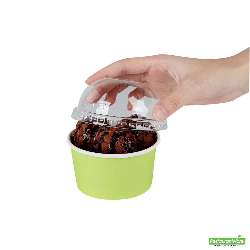 Wholesale Restaurantware Coppetta Round Clear Plastic to Go Cup Dome Lid - Fits 8 Oz- Bulk