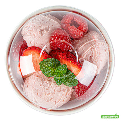 Wholesale Restaurantware Coppetta Round Clear Plastic to Go Cup Dome Lid - Fits 8 Oz- Bulk