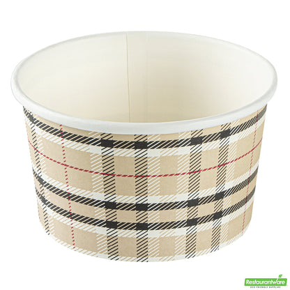 Wholesale Restaurantware 12 Oz Round Plaid Paper To Go Cup- Bulk