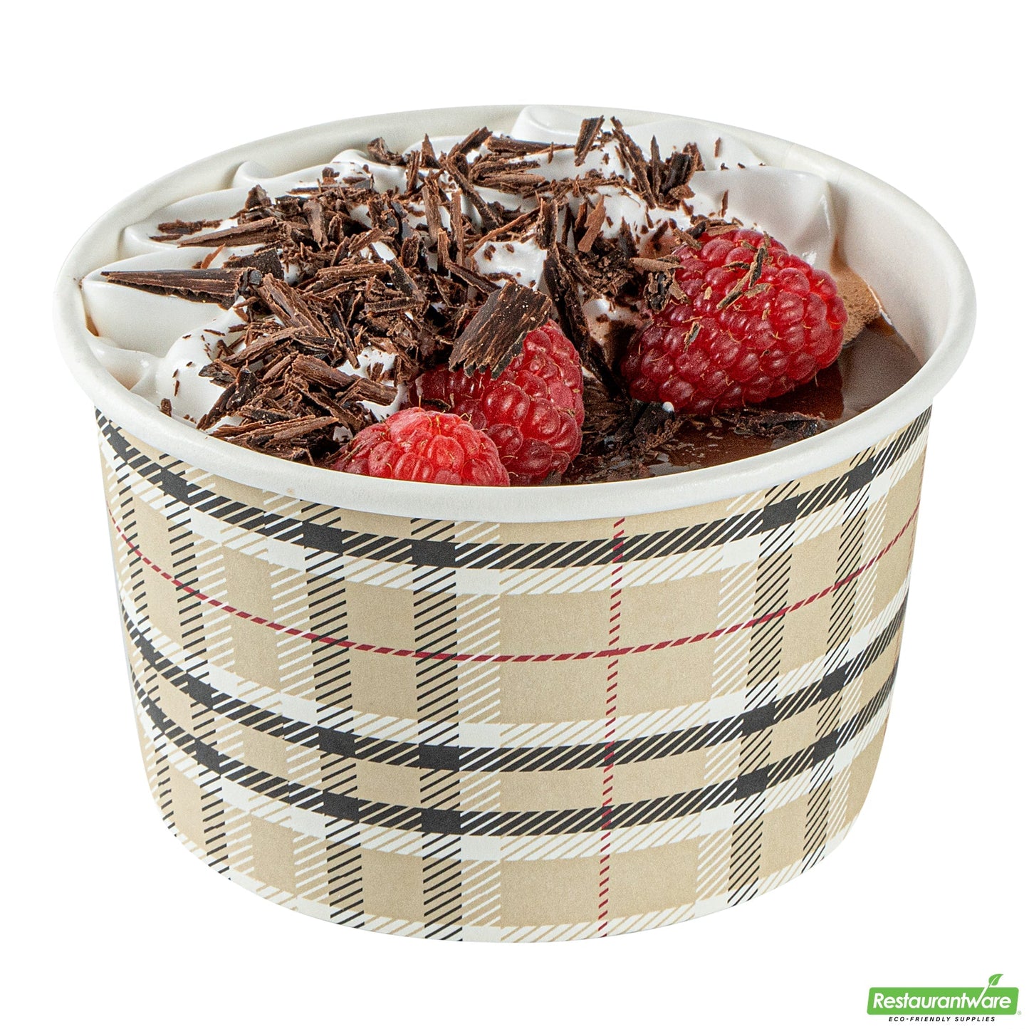 Wholesale Restaurantware 12 Oz Round Plaid Paper To Go Cup- Bulk