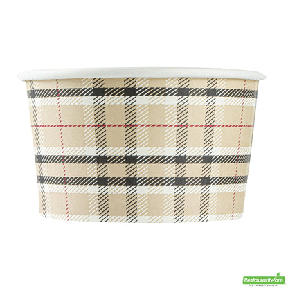 Wholesale Restaurantware 12 Oz Round Plaid Paper To Go Cup- Bulk