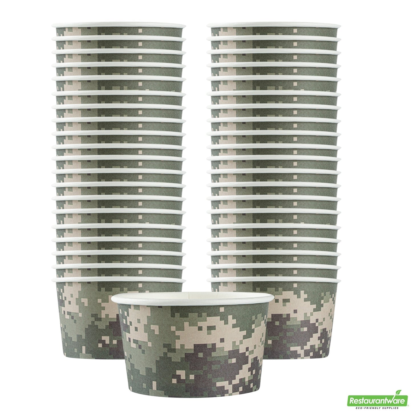Wholesale Restaurantware 12 Oz Round Camouflage Paper To Go Cup- Bulk