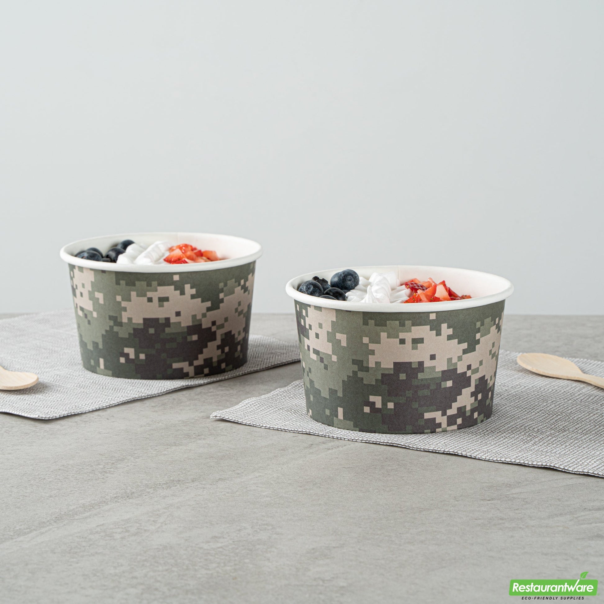 Wholesale Restaurantware 12 Oz Round Camouflage Paper To Go Cup- Bulk