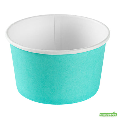 Wholesale Restaurantware 12 Oz Round Turquoise Paper To Go Cup- Bulk