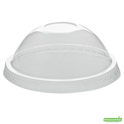 Wholesale Restaurantware Coppetta Round Clear Plastic To Go Cup Dome Lid - Fits 12 oz- Bulk