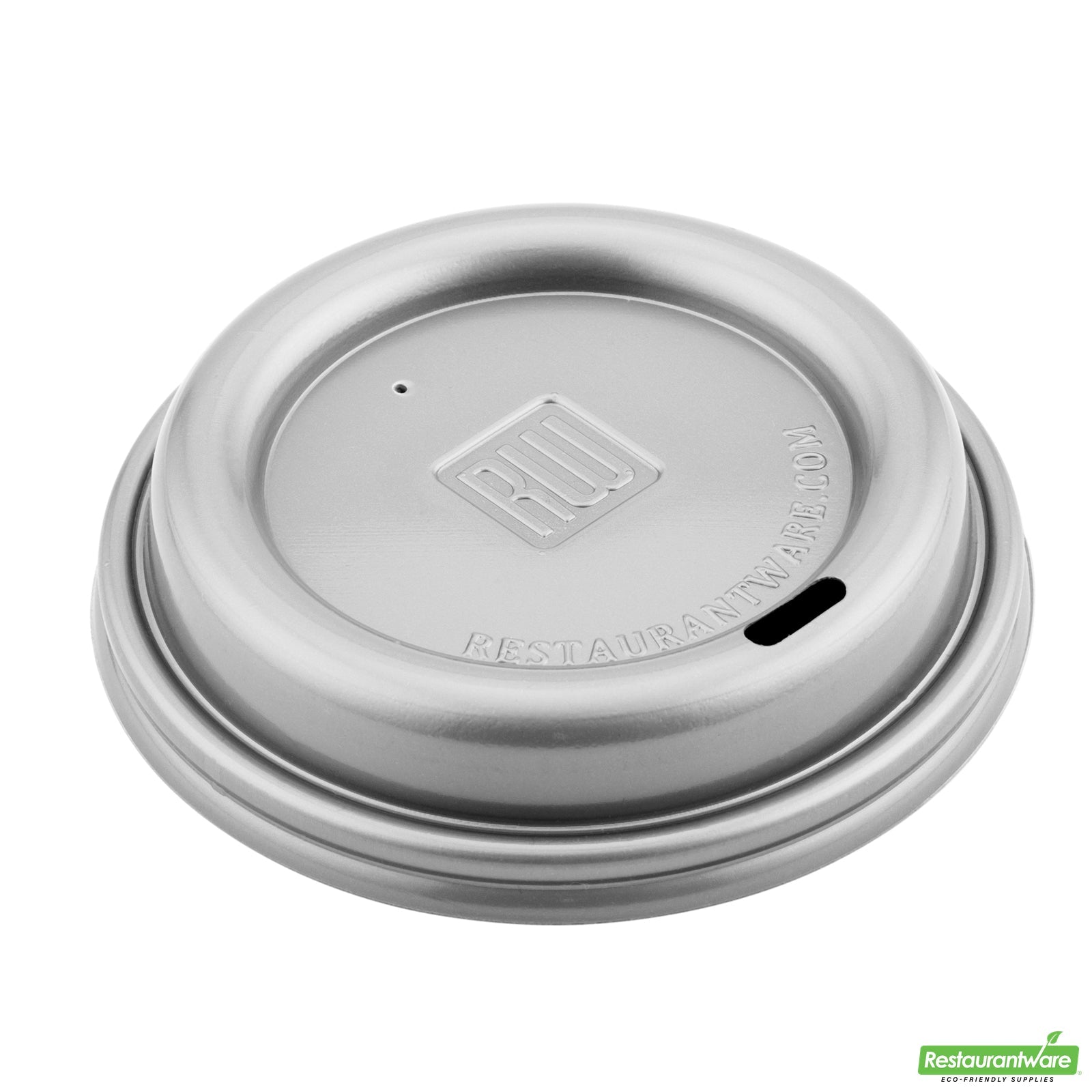 Wholesale Restaurantware Restpresso Pewter Gray Plastic Coffee Cup Lid - Fits 8, 12, 16 and 20 oz- Bulk