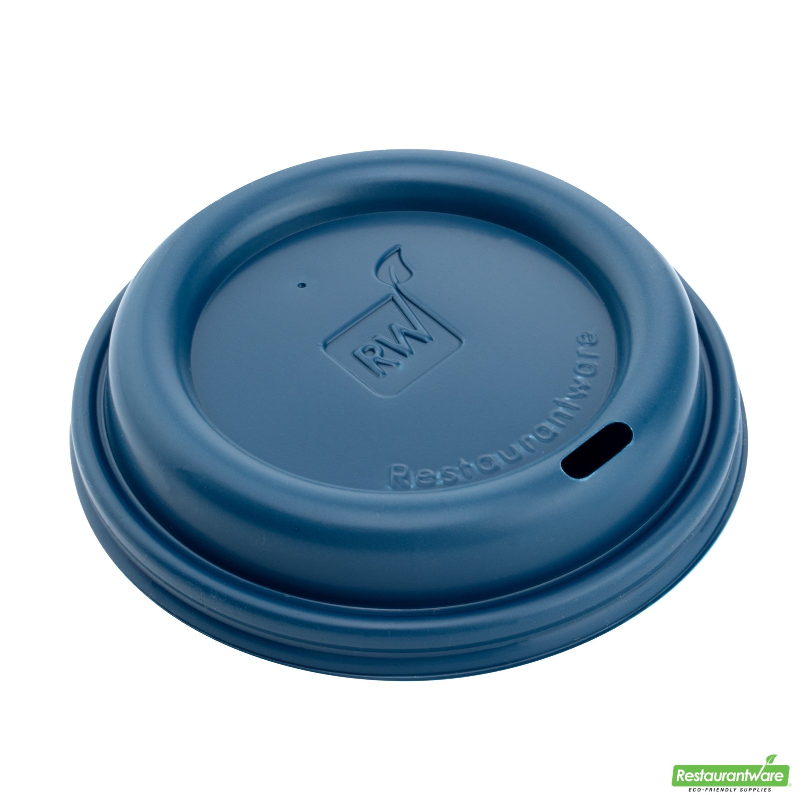 Wholesale Restaurantware Restpresso Midnight Blue Plastic Coffee Cup Lid - Fits 8, 12, 16 and 20 oz- Bulk