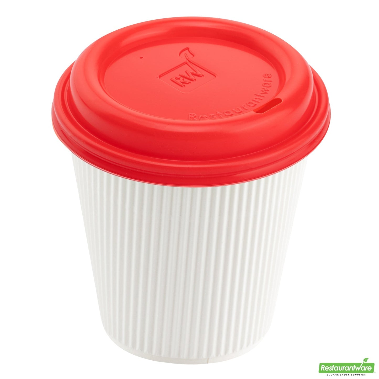 Wholesale Restaurantware Restpresso Red Plastic Coffee Cup Lid - Fits 8, 12, 16 and 20 oz- Bulk