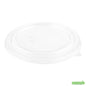 Wholesale Restaurantware Bio Tek Take Out Container Round Clear Plastic Lid - Fits 44 oz- Bulk