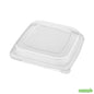 Wholesale Restaurantware Pulp Tek Square Clear Plastic Dome Lid - Fits 24, 32 and 42 oz Bagasse Tall Bowl- Bulk
