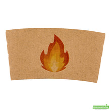 Wholesale Restaurantware Restpresso Kraft Paper Fire Emoji Coffee Cup Sleeve - Fits 12 / 16 / 20 oz Cups- Bulk