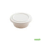 Wholesale Restaurantware Pulp Tek Round White Sugarcane / Bagasse Flat Lid - Fits 9 oz Take Out Bowl- Bulk