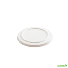 Wholesale Restaurantware Pulp Tek Round White Sugarcane / Bagasse Flat Lid - Fits 9 oz Take Out Bowl- Bulk