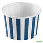 Wholesale Restaurantware 4 Oz Round Blue and White Stripe Paper To Go Cup- Bulk