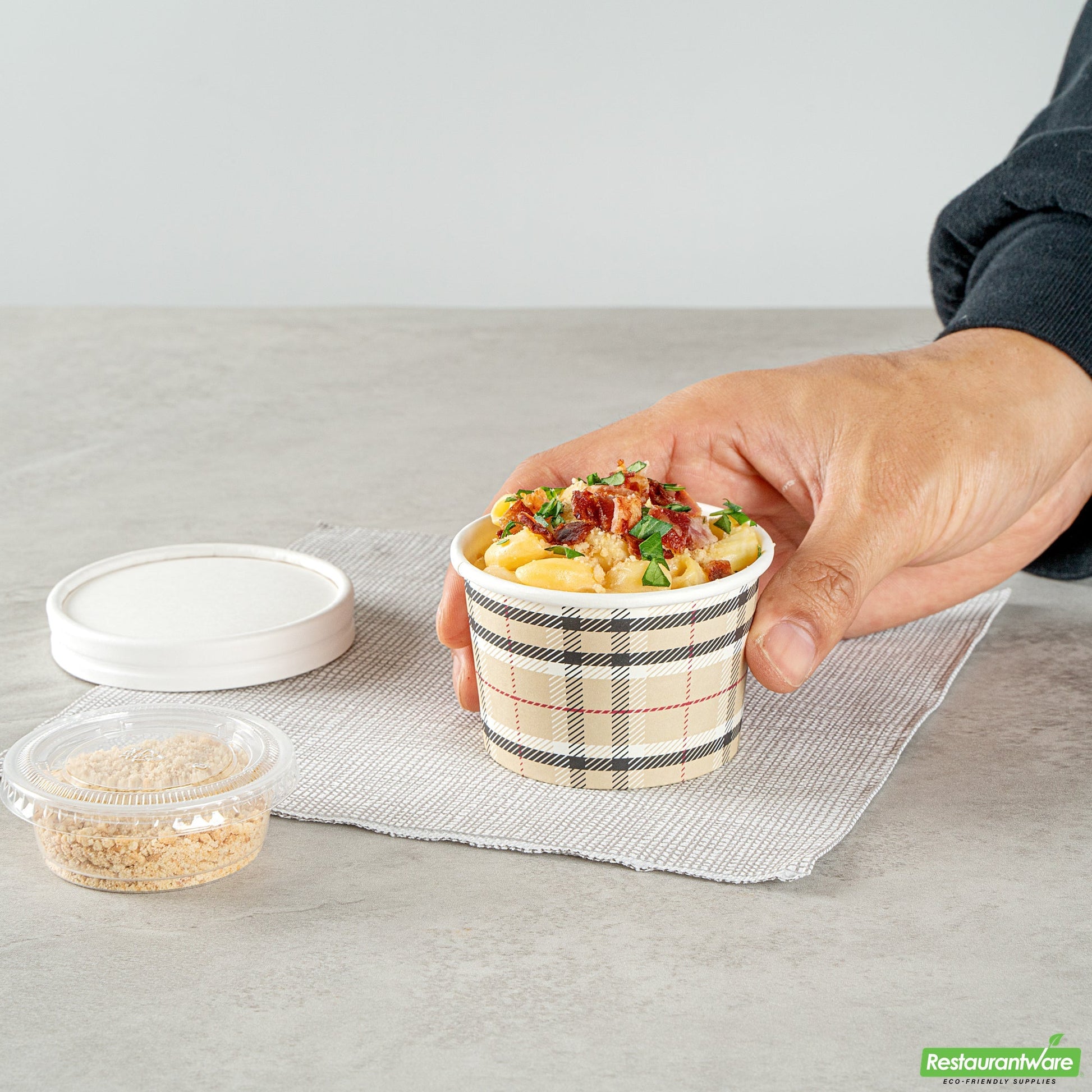 Wholesale Restaurantware 4 Oz Round Plaid Paper To Go Cup- Bulk