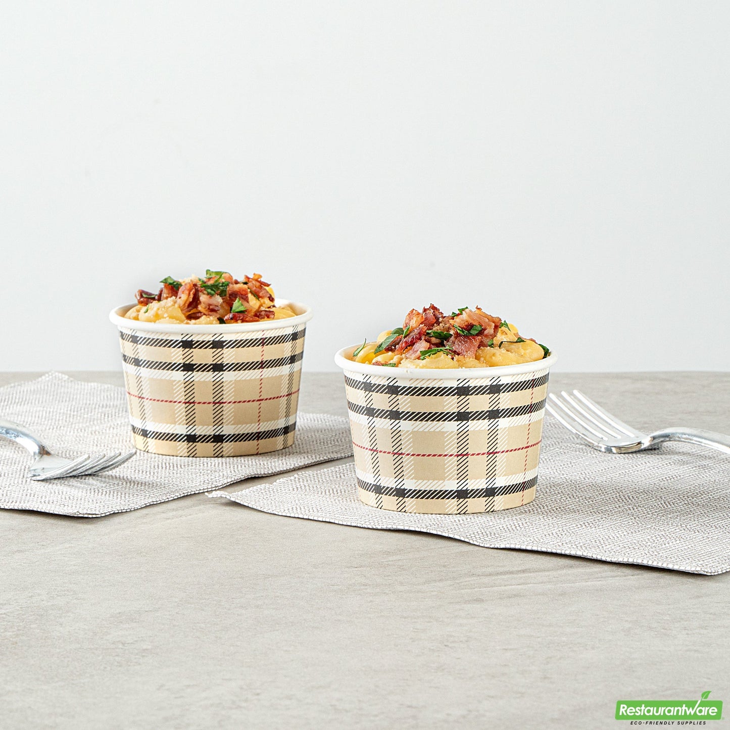 Wholesale Restaurantware 4 Oz Round Plaid Paper To Go Cup- Bulk