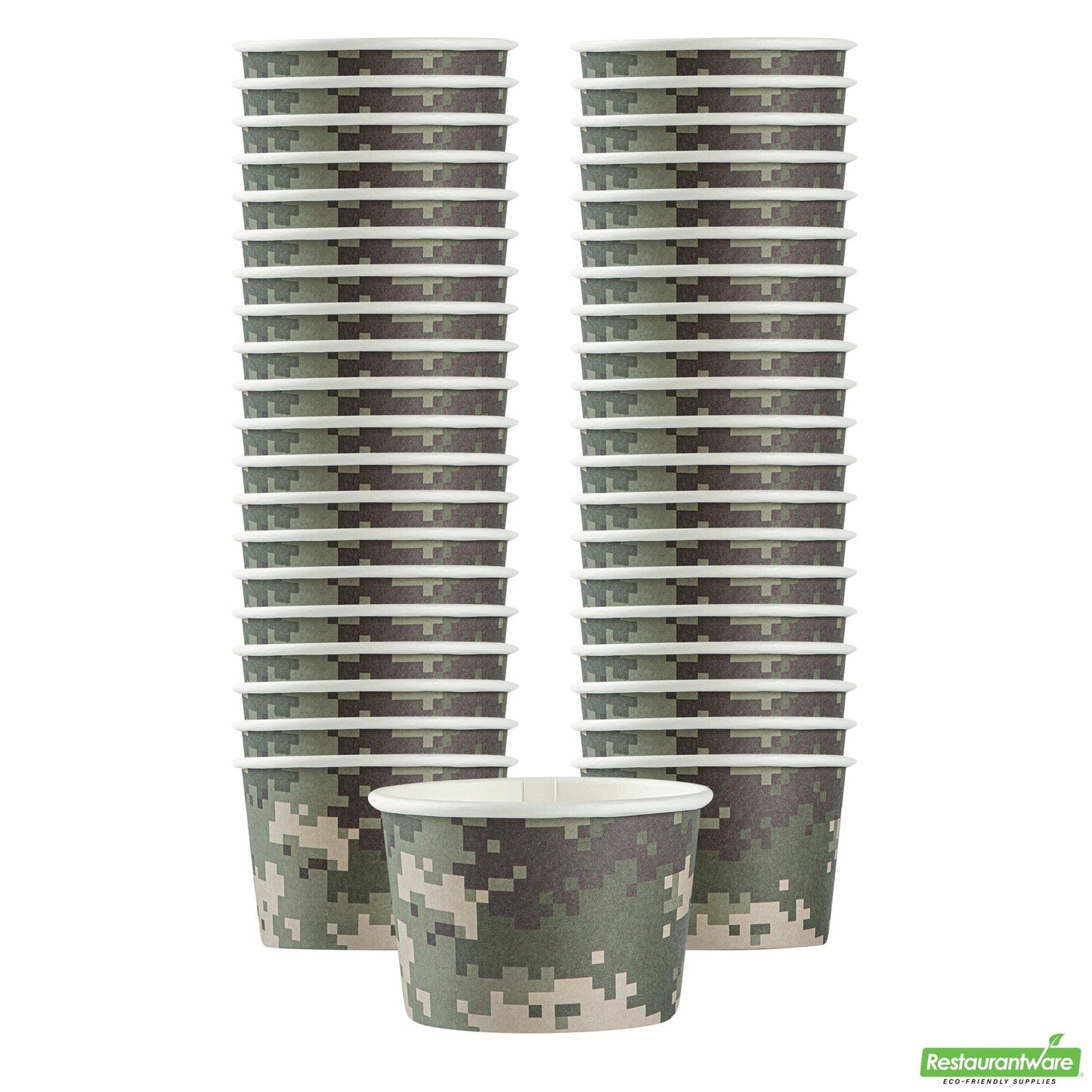 Wholesale Restaurantware 4 Oz Round Camouflage Paper To Go Cup- Bulk