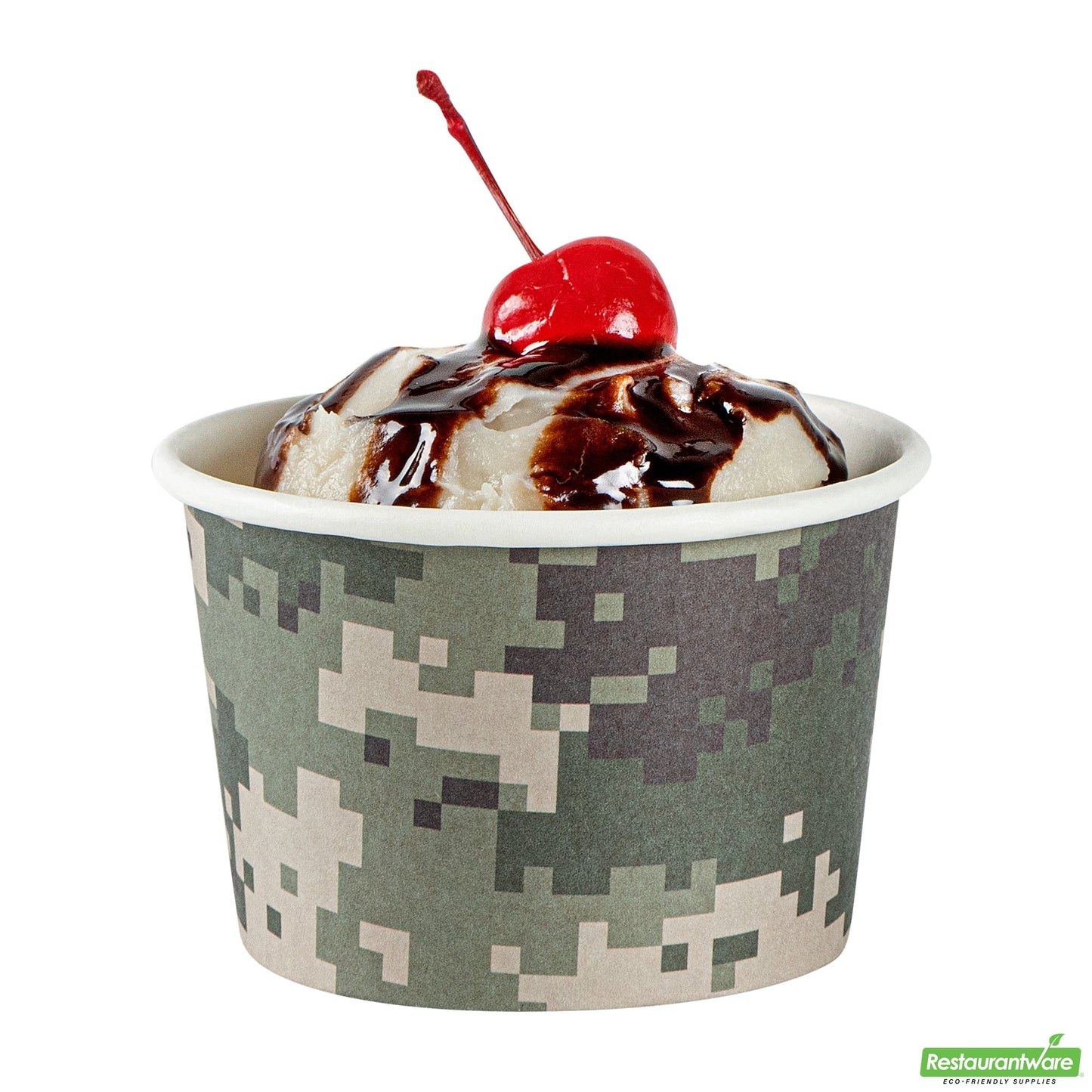 Wholesale Restaurantware 4 Oz Round Camouflage Paper To Go Cup- Bulk