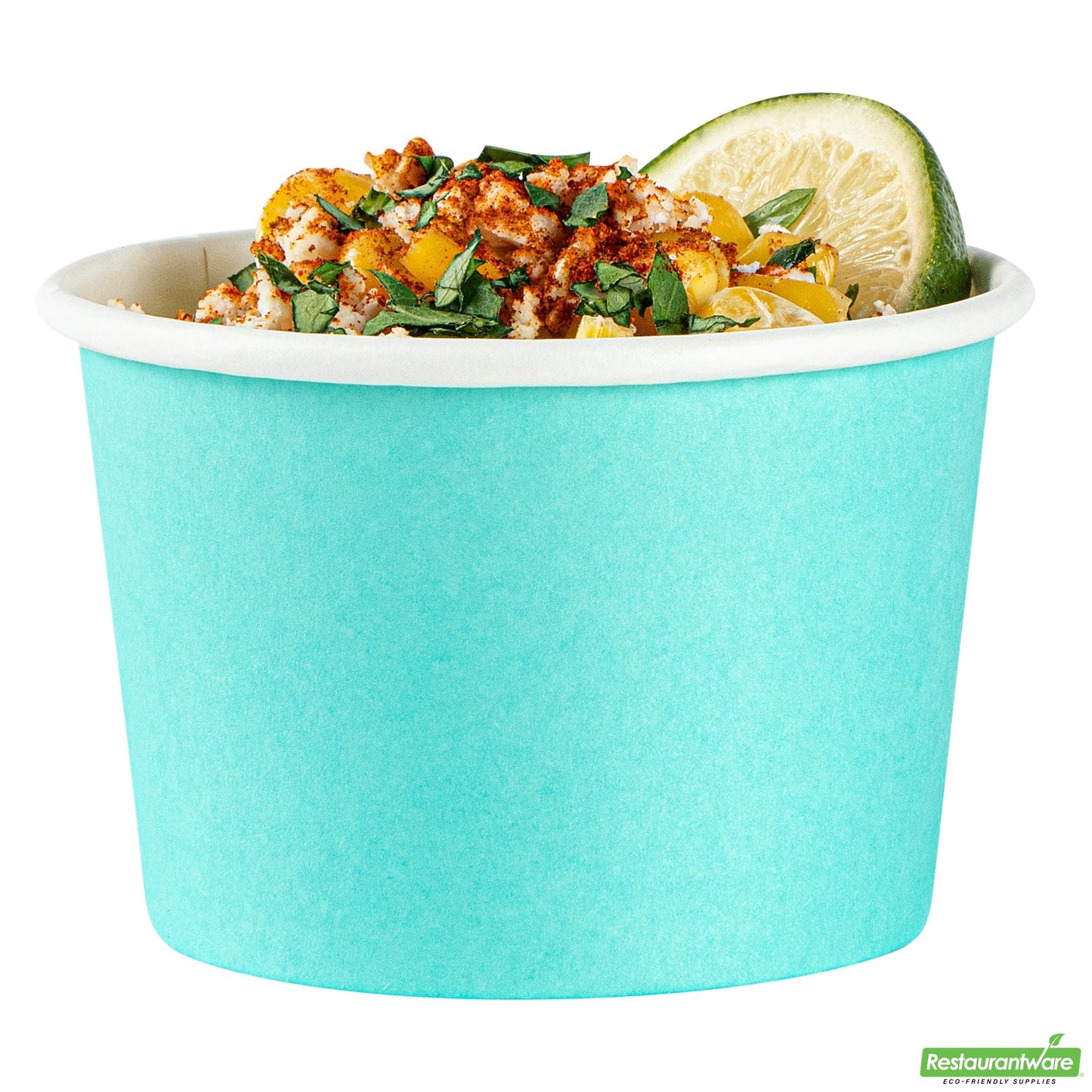 Wholesale Restaurantware 4 Oz Round Turquoise Paper To Go Cup- Bulk