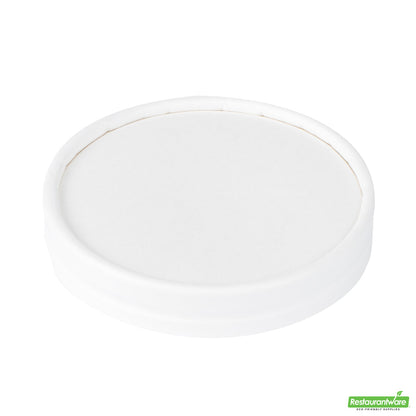 Wholesale Restaurantware Coppetta Round White Paper to Go Cup Lid - Fits 4 Oz- Bulk