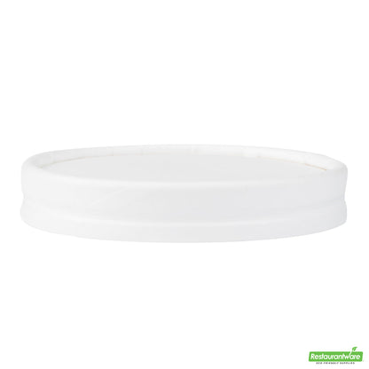 Wholesale Restaurantware Coppetta Round White Paper to Go Cup Lid - Fits 4 Oz- Bulk