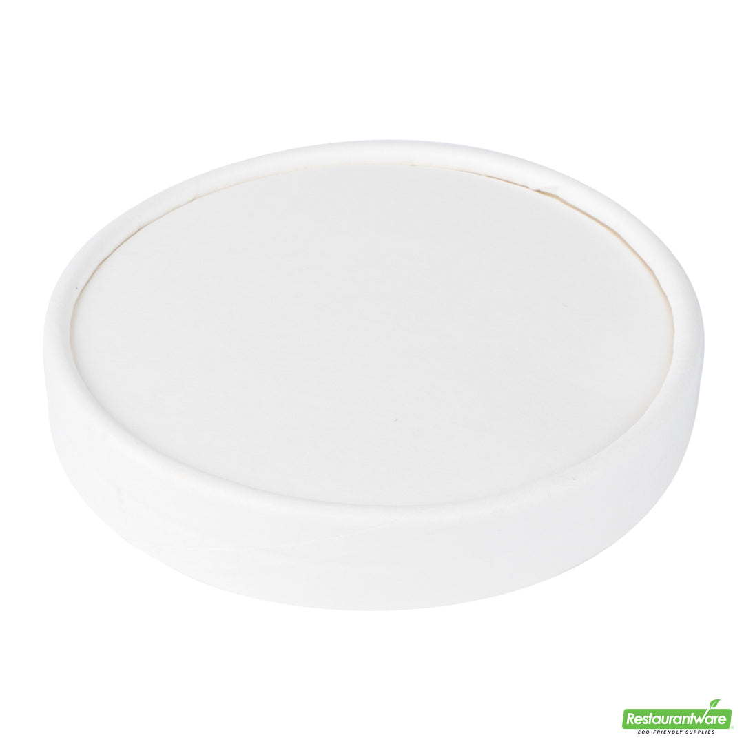 Wholesale Restaurantware Coppetta Round White Paper To Go Cup Lid - Fits 8 oz- Bulk