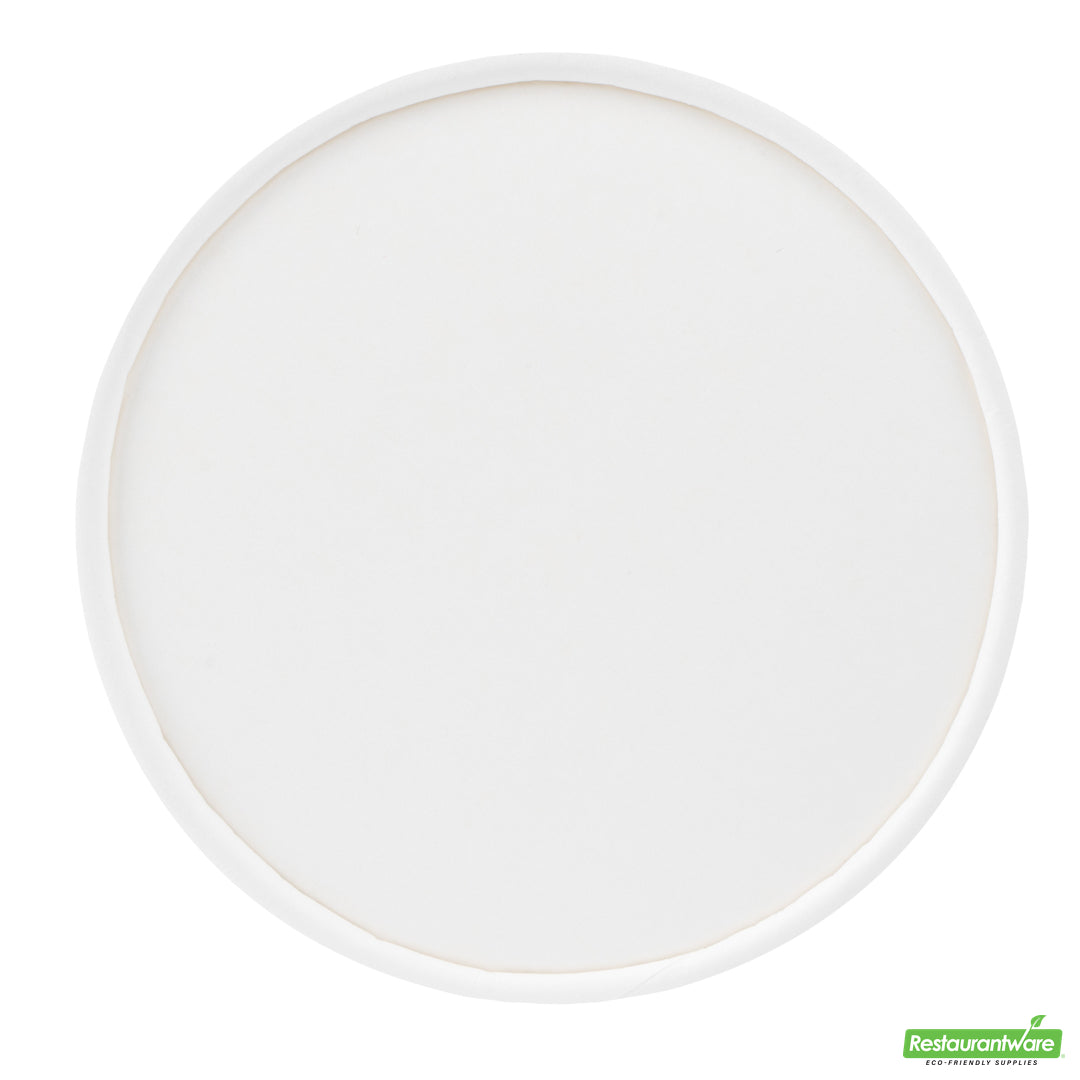 Wholesale Restaurantware Coppetta Round White Paper To Go Cup Lid - Fits 8 oz- Bulk
