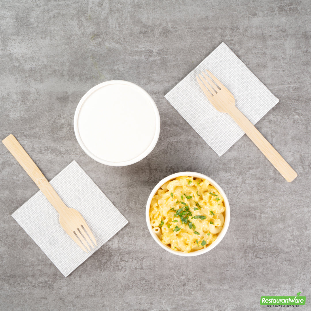 Wholesale Restaurantware Coppetta Round White Paper To Go Cup Lid - Fits 8 oz- Bulk