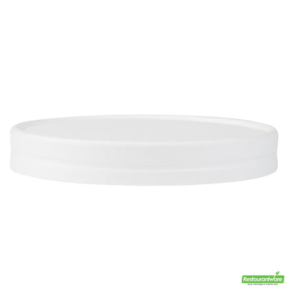 Wholesale Restaurantware Coppetta Round White Paper to Go Cup Lid - Fits 12 Oz- Bulk