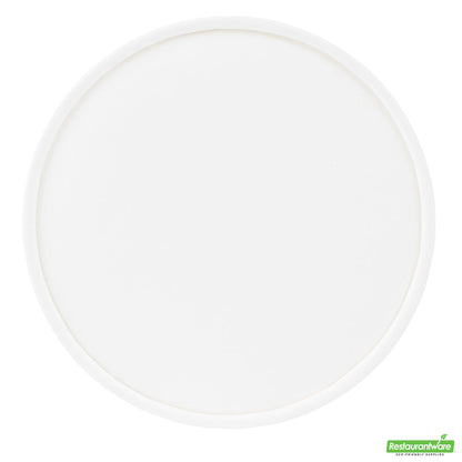 Wholesale Restaurantware Coppetta Round White Paper to Go Cup Lid - Fits 12 Oz- Bulk