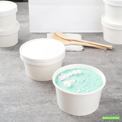 Wholesale Restaurantware Coppetta Round White Paper to Go Cup Lid - Fits 12 Oz- Bulk