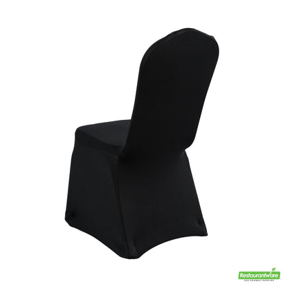Wholesale Restaurantware Table Tek Black Spandex Banquet Chair Cover - Universal, Stretch- Bulk
