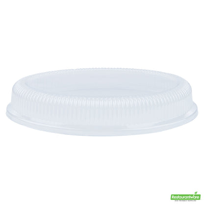 Wholesale Restaurantware Pulp Safe Oval Clear Plastic Ripple Dome Lid - Fits Sugarcane / Bagasse Large Plate- Bulk