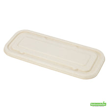 Wholesale Restaurantware Pulp Tek Rectangle Natural Sugarcane / Bagasse Lid - Fits Catering Container- Bulk
