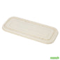 Wholesale Restaurantware Pulp Tek Rectangle Natural Sugarcane / Bagasse Lid - Fits Catering Container- Bulk