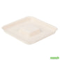 Wholesale Restaurantware Pulp Tek Square Natural Sugarcane / Bagasse Flat Lid - Fits 9 oz Bowl- Bulk