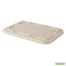 Wholesale Restaurantware Pulp Tek Rectangle Natural Sugarcane / Bagasse Flat Lid - Fits To Go Container- Bulk