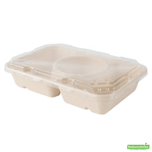 Wholesale Restaurantware Pulp Tek Rectangle Clear Plastic Flat Lid - Fits Bagasse to Go Container- Bulk