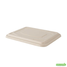 Wholesale Restaurantware Pulp Tek Rectangle Natural Bagasse Flat Lid - Fits To Go Trays- Bulk