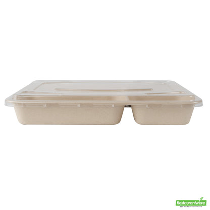 Wholesale Restaurantware Pulp Tek Rectangle Clear Plastic Flat Lid - Fits To Go Trays- Bulk