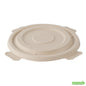 Wholesale Restaurantware Pulp Tek Round Natural Sugarcane / Bagasse Flat Lid - Fits To Go Bowl- Bulk