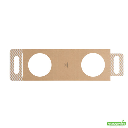 Wholesale Restaurantware Thermo Tek Kraft Paper Sphere Salad Container Carrier - Fits 28 oz- Bulk