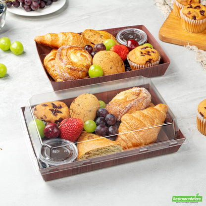Wholesale Restaurantware Matsuri Vision Clear Plastic Lid - Fits Large Sushi Tray- Bulk