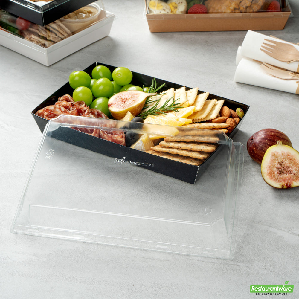 Wholesale Restaurantware Matsuri Vision Clear Plastic Lid - Fits Large Sushi Tray- Bulk