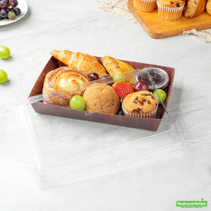 Wholesale Restaurantware Matsuri Vision Clear Plastic Lid - Fits Large Sushi Tray- Bulk